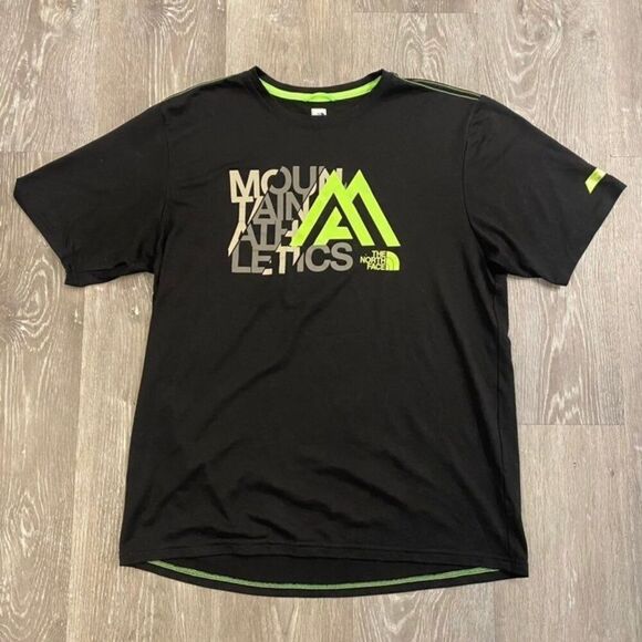 North‎ Face Black Athletic Tee Men Medium Workout (G-26) - Picture 1 of 4